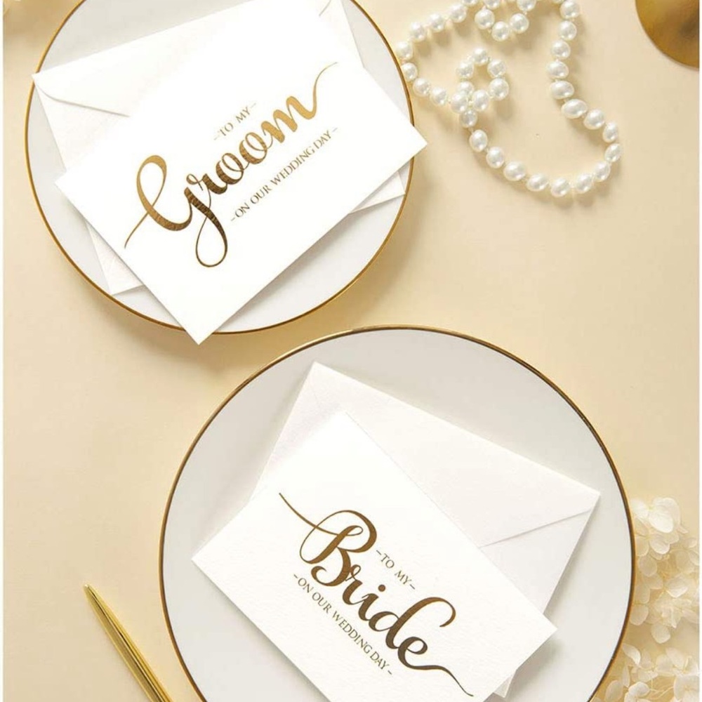 NWT Bride and Groom Blank Cards.